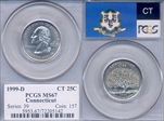 1999-D 25C Connecticut MS67