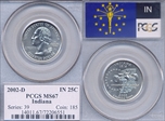 2002-D 25C Indiana MS67