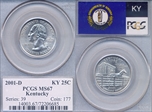 2001-D 25C Kentucky MS67