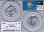 2000-P 25C New Hampshire MS68