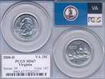 2000-D 25C Virginia MS67