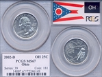 2002-D 25C Ohio MS67