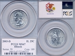 2003-D 25C Illinois MS67