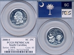 2000-S 25C South Carolina PR70DCAM