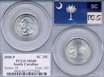 2000-P 25C South Carolina MS68
