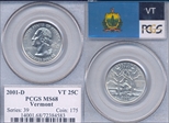 2001-D 25C Vermont MS68