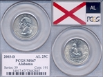 2003-D 25C Alabama MS67