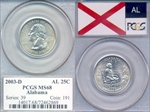 2003-D 25C Alabama MS68