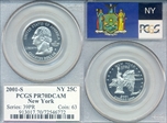 2001-S 25C New York PR70DCAM