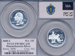 2000-S 25C Massachusetts Silver PR70DCAM