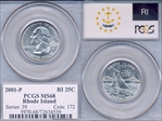 2001-P 25C Rhode Island MS68