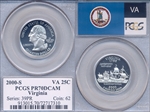 2000-S 25C Virginia PR70DCAM