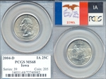 2004-D 25C Iowa MS68