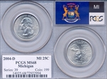 2004-D 25C Michigan MS68