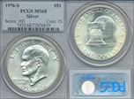 1976-S $1 Silver MS68