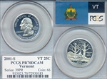 2001-S 25C Vermont PR70DCAM