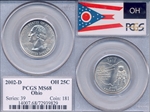 2002-D 25C Ohio MS68