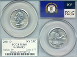 2001-D 25C Kentucky MS68