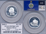 2005-S 25C Kansas Silver PR70DCAM