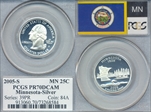 2005-S 25C Minnesota Silver PR70DCAM