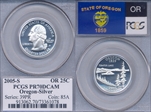 2005-S 25C Oregon Silver PR70DCAM