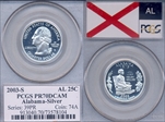 2003-S 25C Alabama Silver PR70DCAM