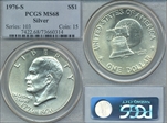 1976-S $1 Silver MS68