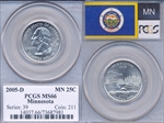 2005-D 25C Minnesota MS66