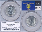 2005-D 25C Oregon MS66