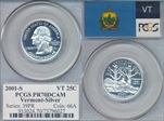 2001-S 25C Vermont Silver PR70DCAM