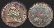 1858-O 10C MS62