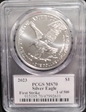 2023 $1 Silver Eagle First Strike Cleveland Eagle with Sun 1 of 500 MS70