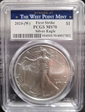 2024-(W) $1 Silver Eagle Struck at West Point First Strike MS70