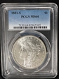 1881-S $1 MS64