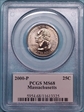 2000-P 25C Massachusetts MS68