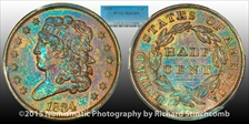 1834 1/2C MS62BN