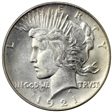 1921 $1 High Relief, Peace MS65