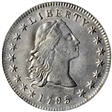 1795 $1 Flowing Hair, 2 Leaves AU50