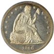 1866 $1 Motto PR65CAM