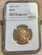 1907-D $10 MS63