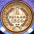 1854 G$1 Type 1 AU58