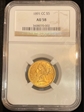 1891-CC $5 AU58