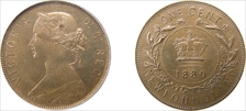 1880 1C Oval 0 MS64RB