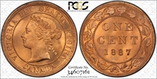 1887 1C MS66+ RD