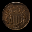 1864 2C Large Motto MS63BN