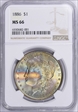 1886 $1 NGC 66
