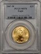 2007-W $25 Burnished Gold Eagle SP70