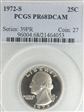1972-S 25C PR68DCAM