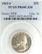 1969-S 25C PR68CAM