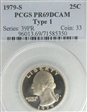 1979-S 25C Type 1 PR69DCAM